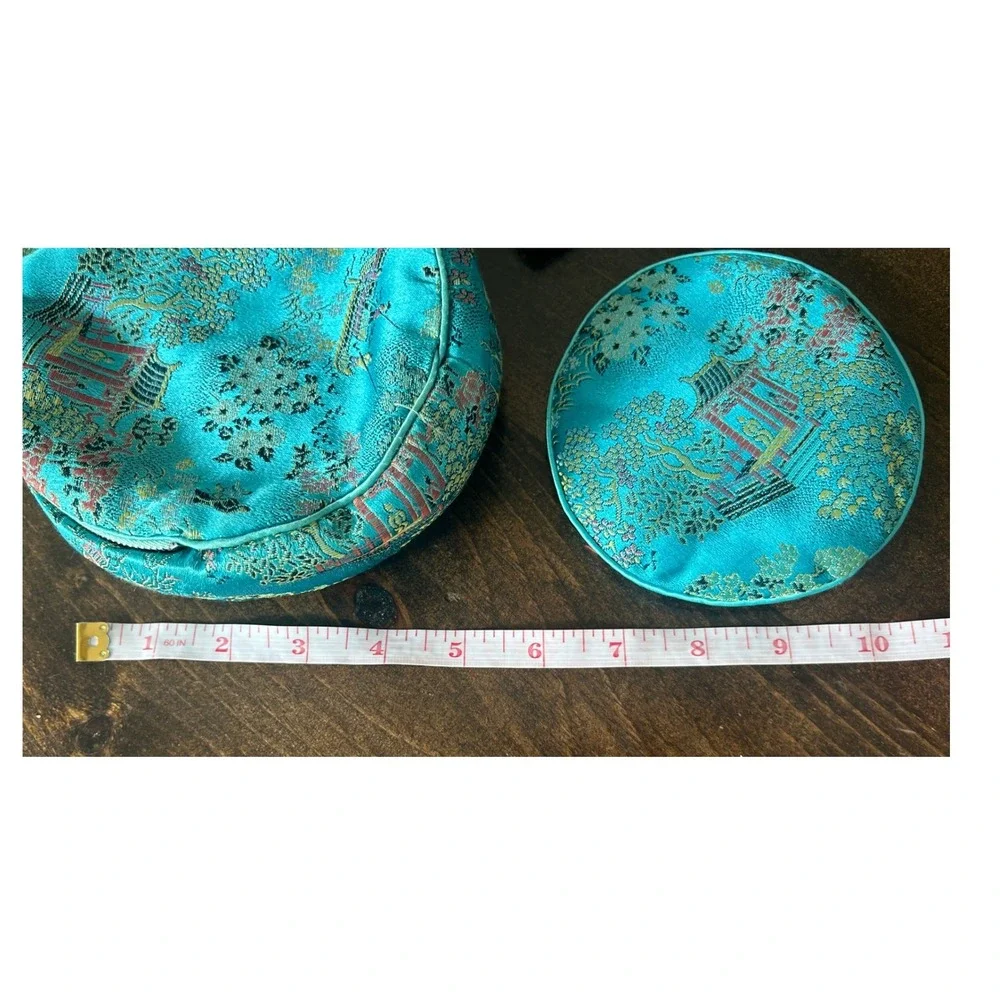 Vintage Chinese Silk Purse Bundle Jewelry Travel Case Set Embroidered Hong Kong